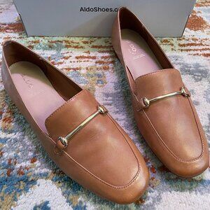 Aldo Pillow Walk Tan Leather Loafers